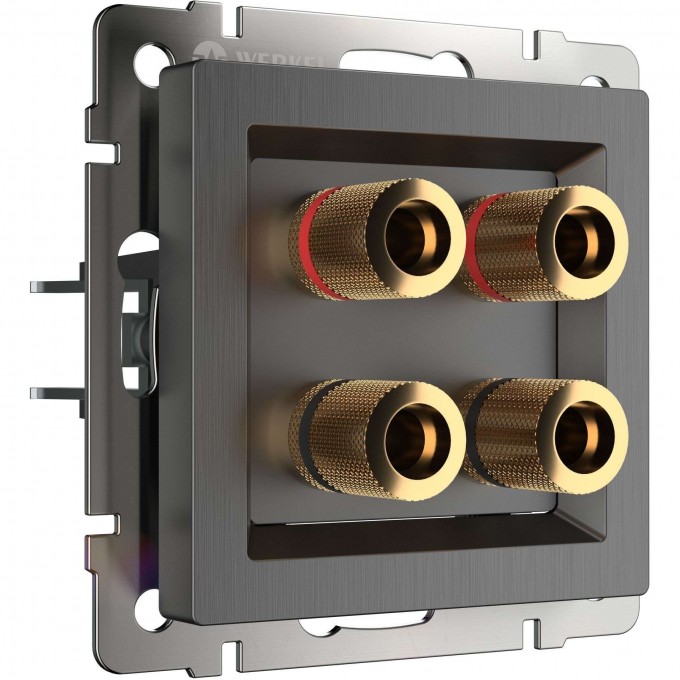 Акустическая розетка WERKEL W1185004 графит рифленый a050752 Акустическая розетка WERKEL W1185004 графит рифленый a050752