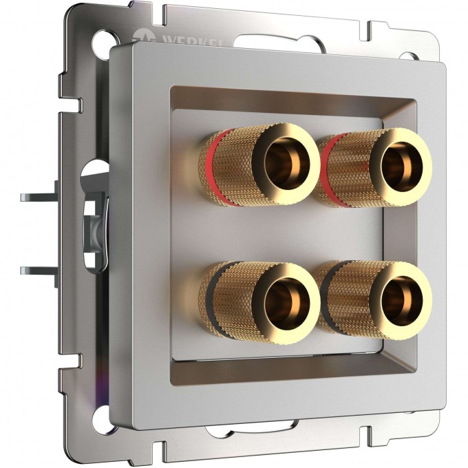 Акустическая розетка WERKEL W1185006 серебряные a051507 Акустическая розетка WERKEL W1185006 серебряные a051507