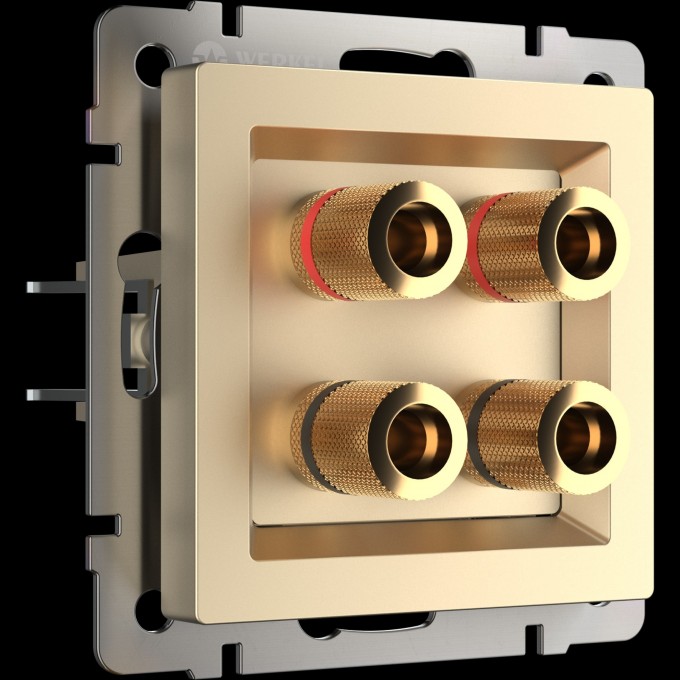 Акустическая розетка WERKEL WL11-AUDIOx4 шампань a040906 Акустическая розетка WERKEL WL11-AUDIOx4 шампань a040906