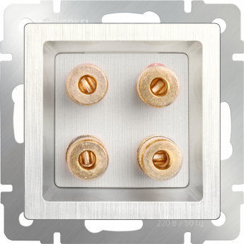 Акустическая розетка WERKEL WL13-AUDIOx4 перламутровый рифленый Акустическая розетка WERKEL WL13-AUDIOx4 перламутровый рифленый