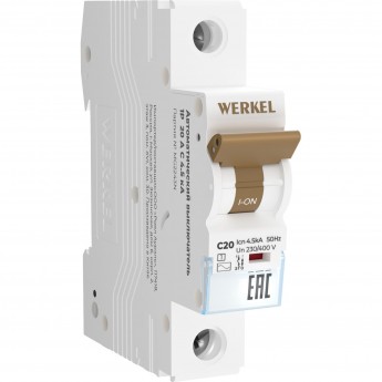 Автоматический выключатель WERKEL W901P204 1P 20 A C 4,5 kА