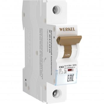 Автоматический выключатель WERKEL W901P634 1P 63 A C 4,5 кА