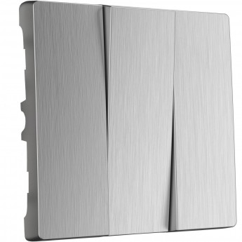 Набор клавиш WERKEL WL09-SW-3G-CP для выключателя трехклавишного (серебряный рифленый)