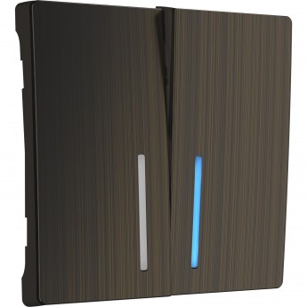 Набор клавиш WERKEL WL12-SW-2G-LED-CP для выключателя двухклавишного с подсветкой (бронзовый)