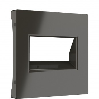 Накладка WERKEL W1191107 для двойной розетки Еthernet RJ-45 (серо-коричневый)