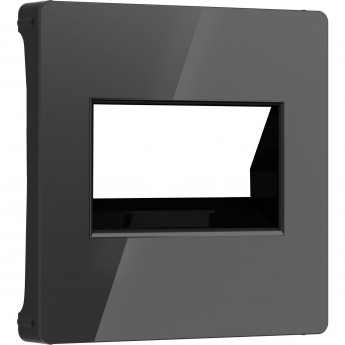 Накладка WERKEL W1191148 для двойной розетки Еthernet RJ-45 (черный акрил) Накладка WERKEL W1191148 для двойной розетки Еthernet RJ-45 (черный акрил)