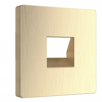 Накладка WERKEL W1192010 для телефонной розетки RJ11, шампань рифленый Накладка WERKEL W1192010 для телефонной розетки RJ11, шампань рифленый