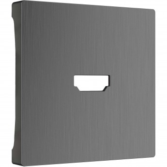 Накладка WERKEL WL04-HDMI-CP для розетки HDMI, графит рифленый