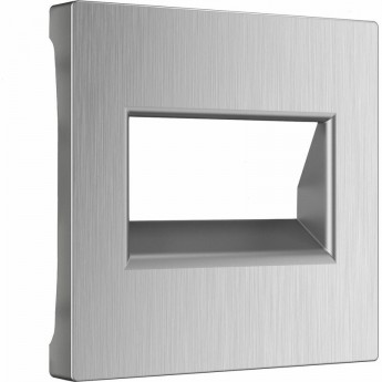 Накладка WERKEL WL09-RJ45+RJ45-CP для двойной розетки Еthernet RJ-45 (серебряный рифленый)