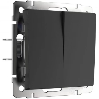 Перекрестный переключатель двухклавишный WERKEL W1123006, чёрный