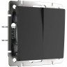 Перекрестный переключатель двухклавишный WERKEL W1123006, чёрный