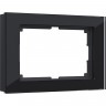 Рамка для двойной розетки WERKEL FAVORIT WL01-Frame-01-DBL (черный, стекло) a040287