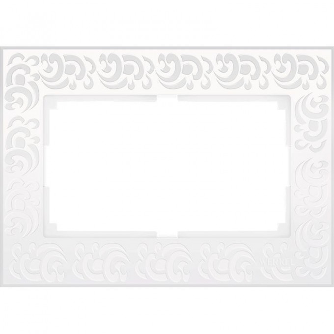 Рамка для двойной розетки WERKEL FLOCK W0082301 (белый) a050807 Рамка для двойной розетки WERKEL FLOCK W0082301 (белый) a050807