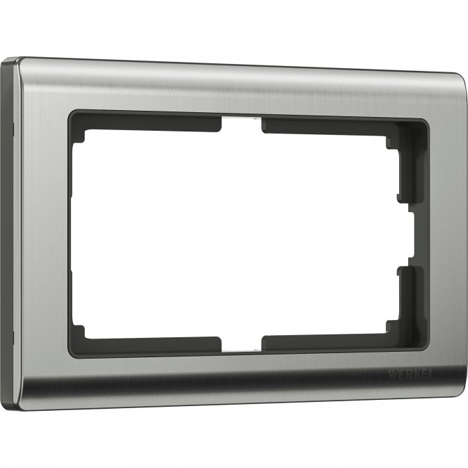 Рамка для двойной розетки WERKEL METALLIC WL02-Frame-01-DBL (глянцевый никель) a047236 Рамка для двойной розетки WERKEL METALLIC WL02-Frame-01-DBL (глянцевый никель) a047236