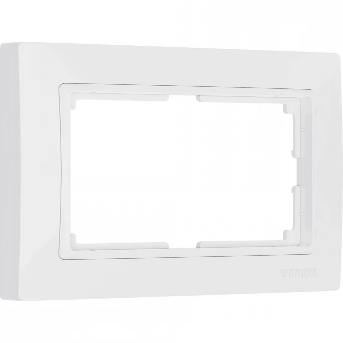 Рамка для двойной розетки WERKEL SNABB BASIC WL03-Frame-01-DBL-white (белый, basic) a040200