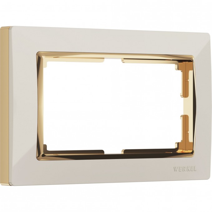 Рамка для двойной розетки WERKEL SNABB WL03-Frame-01-DBL-ivory-GD (слоновая кость/золото) a035259 Рамка для двойной розетки WERKEL SNABB WL03-Frame-01-DBL-ivory-GD (слоновая кость/золото) a035259
