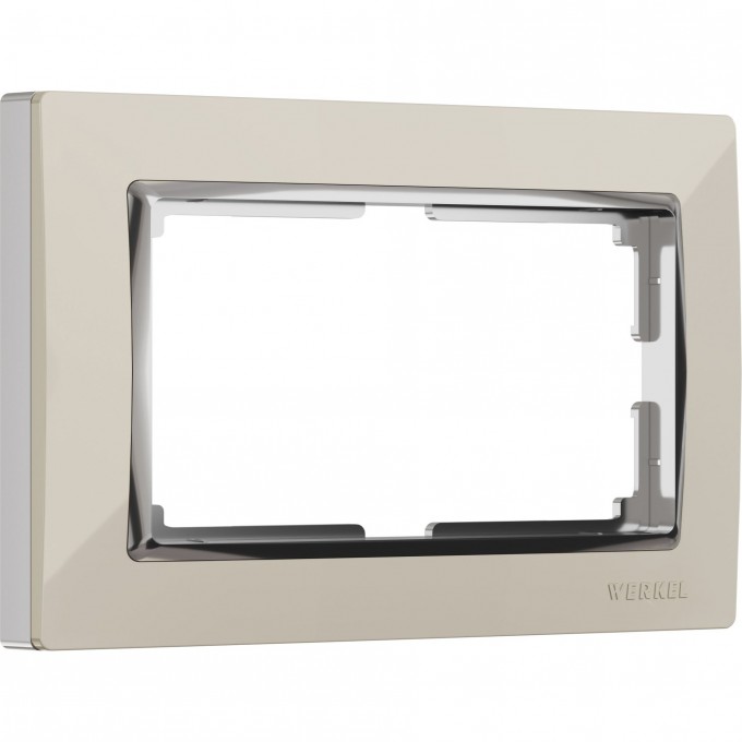 Рамка для двойной розетки WERKEL SNABB WL03-Frame-01-DBL-ivory (слоновая кость/хром) a033482 Рамка для двойной розетки WERKEL SNABB WL03-Frame-01-DBL-ivory (слоновая кость/хром) a033482