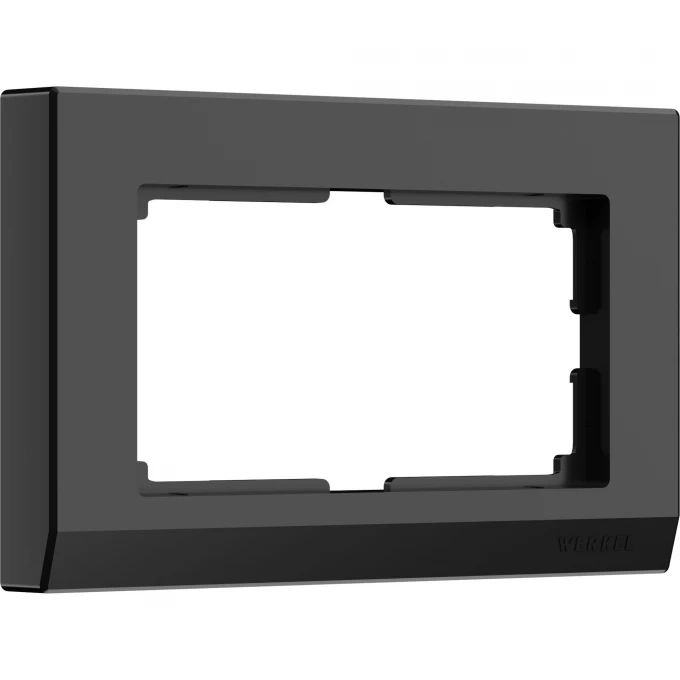 Рамка для двойной розетки WERKEL STARK WL04-Frame-01-DBL-black (черный) a040285 Рамка для двойной розетки WERKEL STARK WL04-Frame-01-DBL-black (черный) a040285