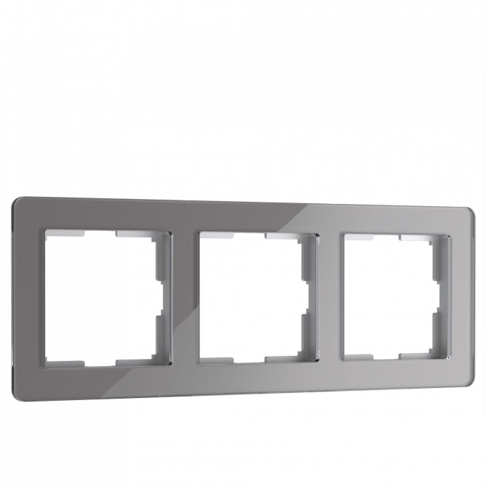 Рамка из акрила WERKEL ACRYLIC W0032704 на 3 поста, графит a059323 Рамка из акрила WERKEL ACRYLIC W0032704 на 3 поста, графит a059323