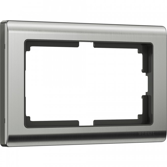 Рамка из металла для двойной розетки WERKEL METALLIC W0081602 глянцевый никель a051003 Рамка из металла для двойной розетки WERKEL METALLIC W0081602 глянцевый никель a051003