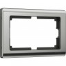 Рамка из металла для двойной розетки WERKEL METALLIC W0081602 глянцевый никель a051003