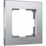 Рамка из металла на 1 пост WERKEL АLUMINIUM W0011706 алюминий