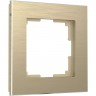 Рамка из металла на 1 поста WERKEL АLUMINIUM W0011711 шампань алюминий