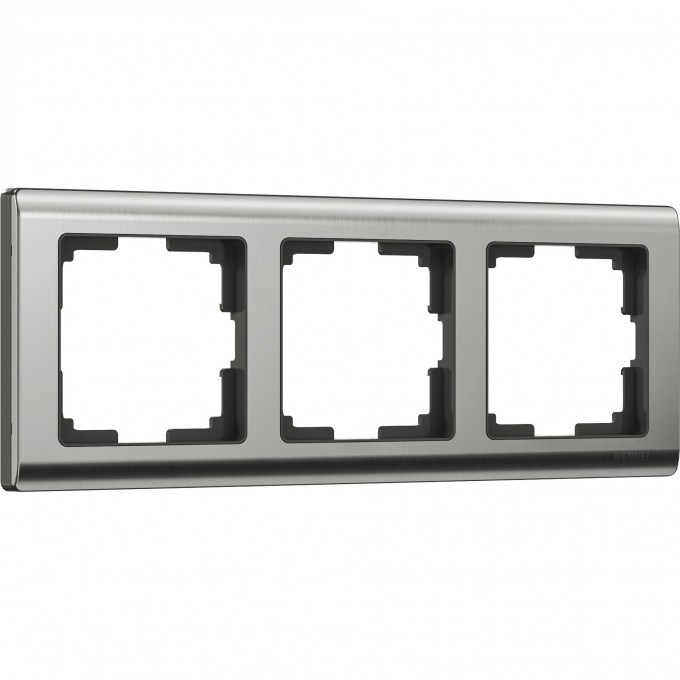 Рамка из металла на 3 поста WERKEL METALLIC W0031602 глянцевый никель a051001 Рамка из металла на 3 поста WERKEL METALLIC W0031602 глянцевый никель a051001