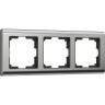 Рамка из металла на 3 поста WERKEL METALLIC W0031602 глянцевый никель