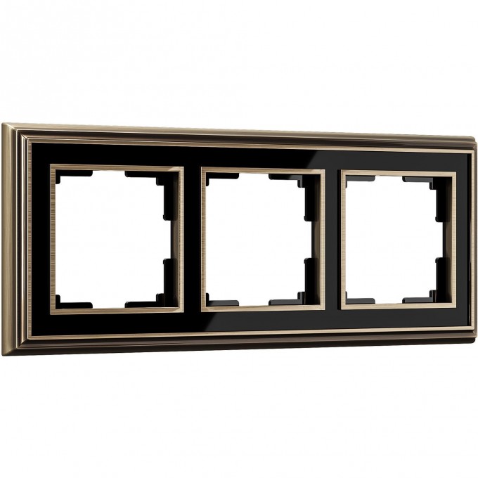 Рамка из металла на 3 поста WERKEL PALACIO WL17-Frame-03 бронза/черный a037689 Рамка из металла на 3 поста WERKEL PALACIO WL17-Frame-03 бронза/черный a037689