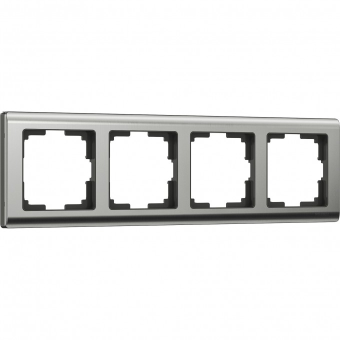 Рамка из металла на 4 поста WERKEL METALLIC W0041602 глянцевый никель a051004 Рамка из металла на 4 поста WERKEL METALLIC W0041602 глянцевый никель a051004