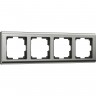 Рамка из металла на 4 поста WERKEL METALLIC W0041602 глянцевый никель a051004