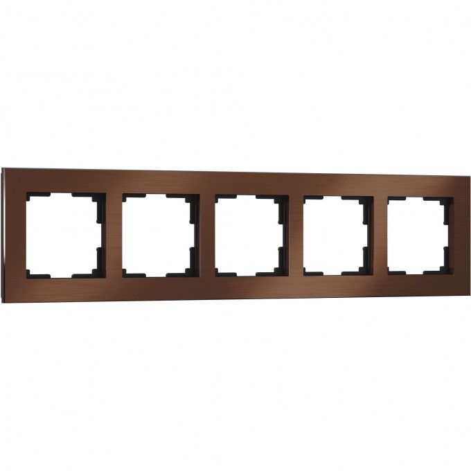 Рамка из металла на 5 постов WERKEL АLUMINIUM WL11-Frame-05 коричневый алюминий a033743 Рамка из металла на 5 постов WERKEL АLUMINIUM WL11-Frame-05 коричневый алюминий a033743