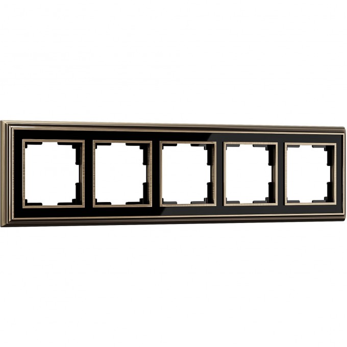 Рамка из металла на 5 постов WERKEL PALACIO WL17-Frame-05 бронза/черный a037691 Рамка из металла на 5 постов WERKEL PALACIO WL17-Frame-05 бронза/черный a037691