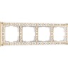 Рамка из металла WERKEL ANTIK W0041523 на 4 поста, белое золото