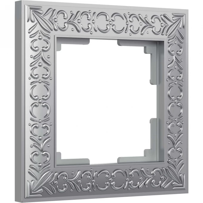 Рамка из металла WERKEL ANTIK WL07-Frame-01 на 1 пост, матовый хром a046425 Рамка из металла WERKEL ANTIK WL07-Frame-01 на 1 пост, матовый хром a046425