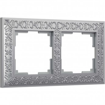 Рамка из металла WERKEL ANTIK WL07-Frame-02 на 2 поста, матовый хром