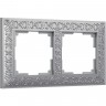 Рамка из металла WERKEL ANTIK WL07-Frame-02 на 2 поста, матовый хром a046426