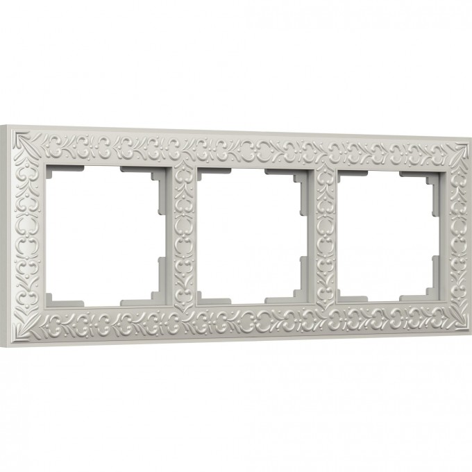 Рамка из металла WERKEL ANTIK WL07-Frame-03 на 3 поста, жемчужный a031784 Рамка из металла WERKEL ANTIK WL07-Frame-03 на 3 поста, жемчужный a031784