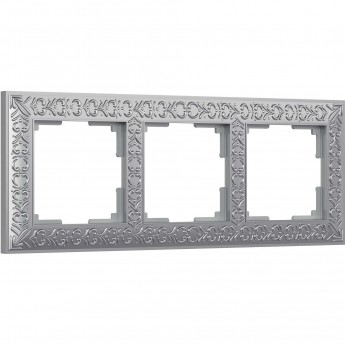 Рамка из металла WERKEL ANTIK WL07-Frame-03 на 3 поста, матовый хром