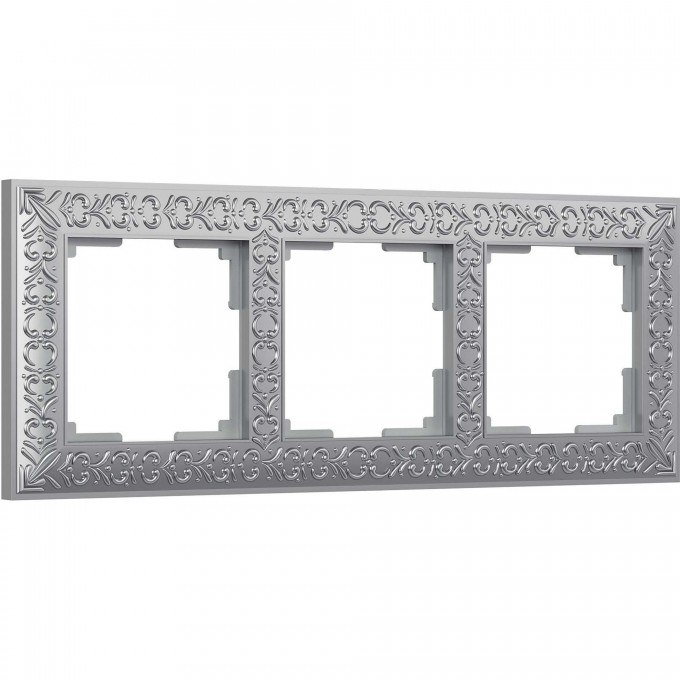 Рамка из металла WERKEL ANTIK WL07-Frame-03 на 3 поста, матовый хром a046427 Рамка из металла WERKEL ANTIK WL07-Frame-03 на 3 поста, матовый хром a046427