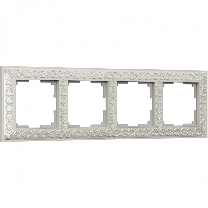 Рамка из металла WERKEL ANTIK WL07-Frame-04 на 4 поста, жемчужный a031785 Рамка из металла WERKEL ANTIK WL07-Frame-04 на 4 поста, жемчужный a031785