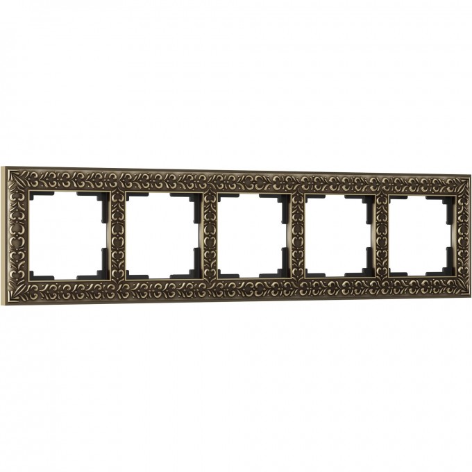 Рамка из металла WERKEL ANTIK WL07-Frame-05 на 5 постов, бронза a030758 Рамка из металла WERKEL ANTIK WL07-Frame-05 на 5 постов, бронза a030758