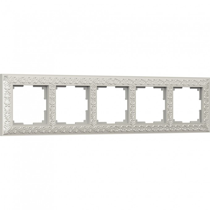 Рамка из металла WERKEL ANTIK WL07-Frame-05 на 5 постов, жемчужный a031786 Рамка из металла WERKEL ANTIK WL07-Frame-05 на 5 постов, жемчужный a031786