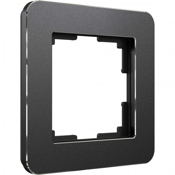 Рамка из металла WERKEL PLATINUM W0012608 на 1 пост, черный алюминий a059211 Рамка из металла WERKEL PLATINUM W0012608 на 1 пост, черный алюминий a059211