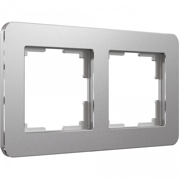 Рамка из металла WERKEL PLATINUM W0022606 на 2 поста, алюминий a059212 Рамка из металла WERKEL PLATINUM W0022606 на 2 поста, алюминий a059212