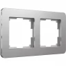 Рамка из металла WERKEL PLATINUM W0022606 на 2 поста, алюминий