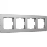 Рамка из металла WERKEL PLATINUM W0042606 на 4 поста, алюминий