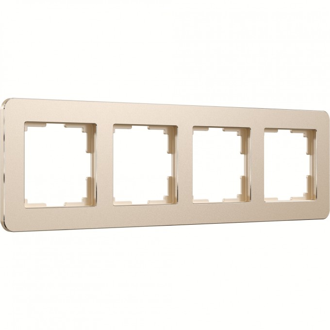 Рамка из металла WERKEL PLATINUM W0042611 на 4 поста, шампань a059220 Рамка из металла WERKEL PLATINUM W0042611 на 4 поста, шампань a059220