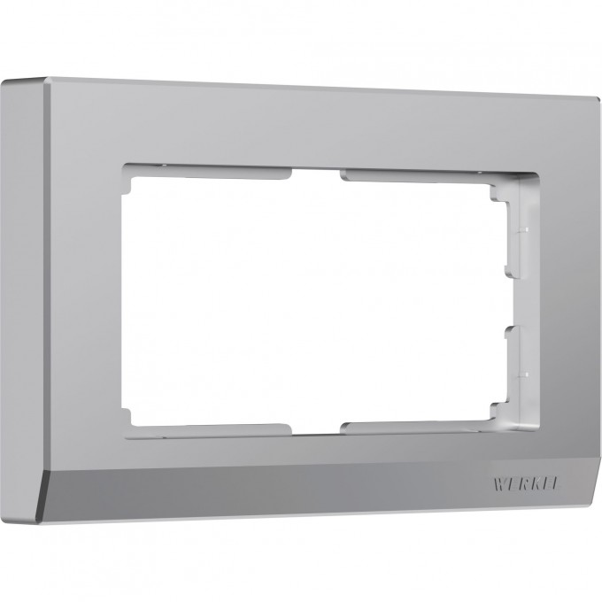 Рамка из пластика для двойной розетки WERKEL STARK W0081806 серебряный a050909 Рамка из пластика для двойной розетки WERKEL STARK W0081806 серебряный a050909